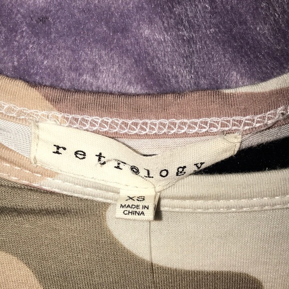 Long Sleeve Camo T-Shirt Dress - Picture 2 of 4